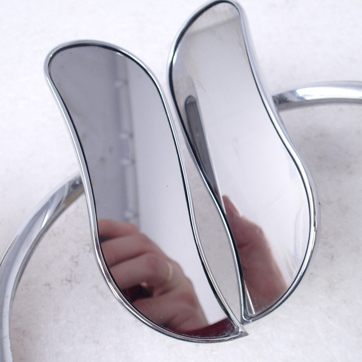 Arlen Ness Micro Die-Cast Upswept Mirror, Right, Left Chrome (13-049)