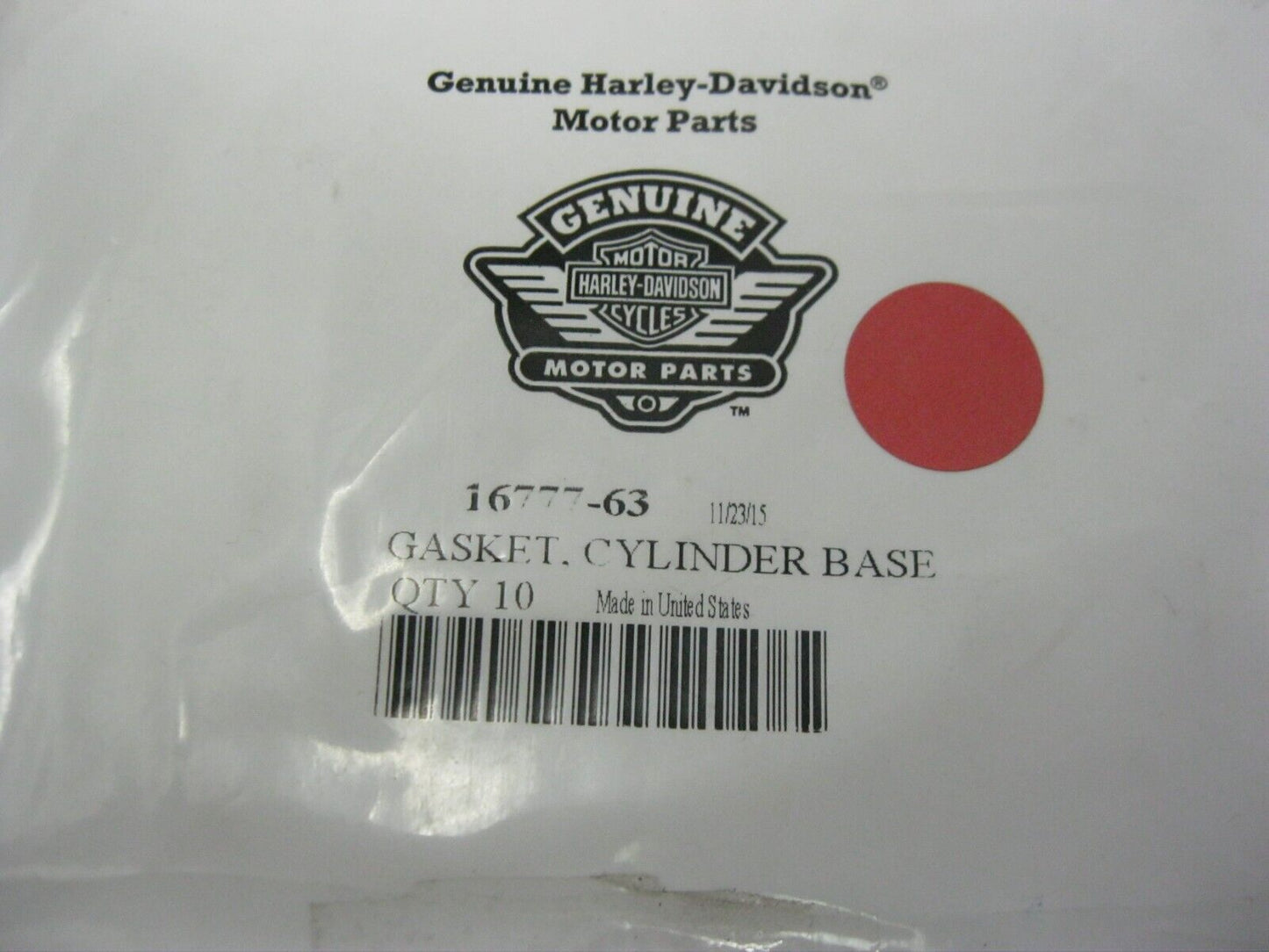 Harley-Davidson OEM 80-83 FLH, FLT REAR Cylinder Base Gasket (10-Pack) 16777-63