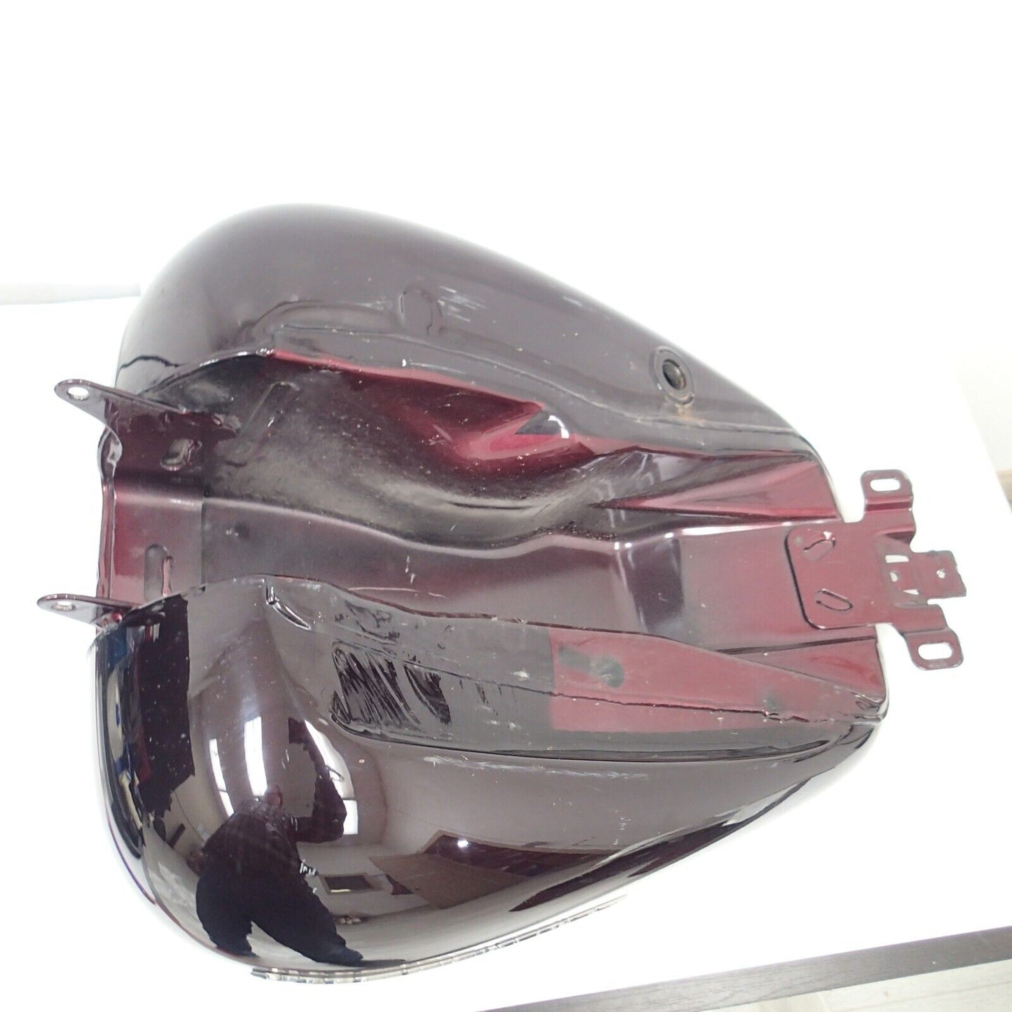 Harley FLHTK FUEL TANK EMBER RED SUNGLO MERLOT RED AND RED STRIPES 61393-12DJV