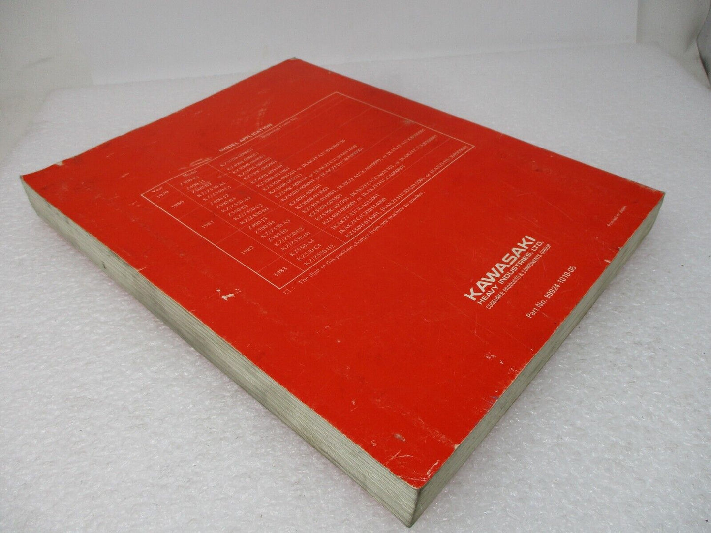 1979- 83 Genuine Kawasaki KZ400 KZ500 KZ550 Motorcycle Service Repair Manual