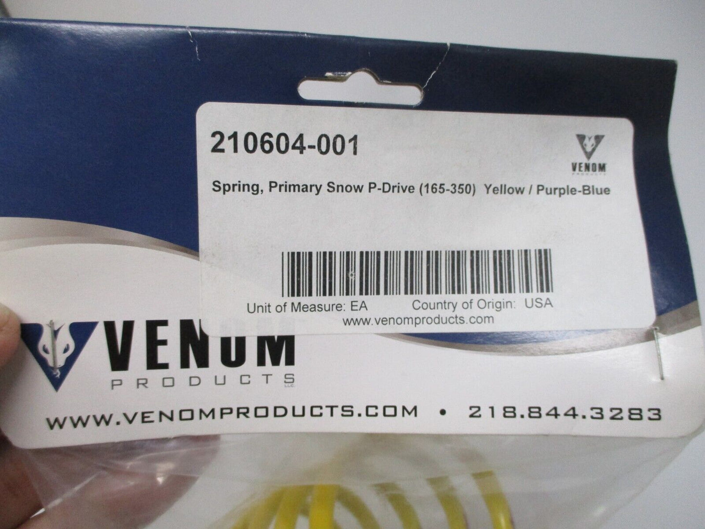 Spring Primary Snow P-Drive 165-350 Yellow w/purple and blue stripe 210604-001