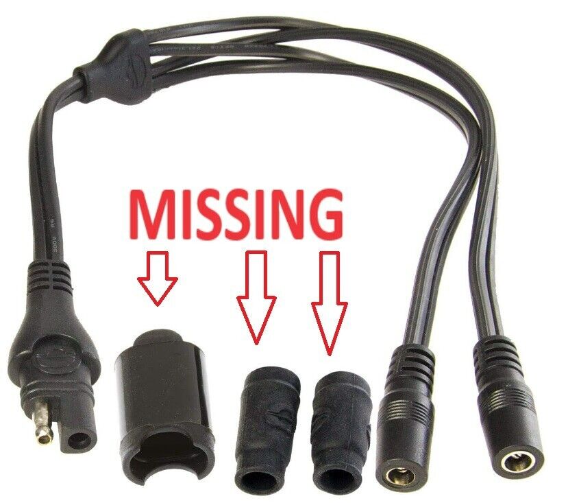 OptiMATE Y-Splitter. SAE IN to 2 x DC sockets OUT for your Heated Apparel O-35