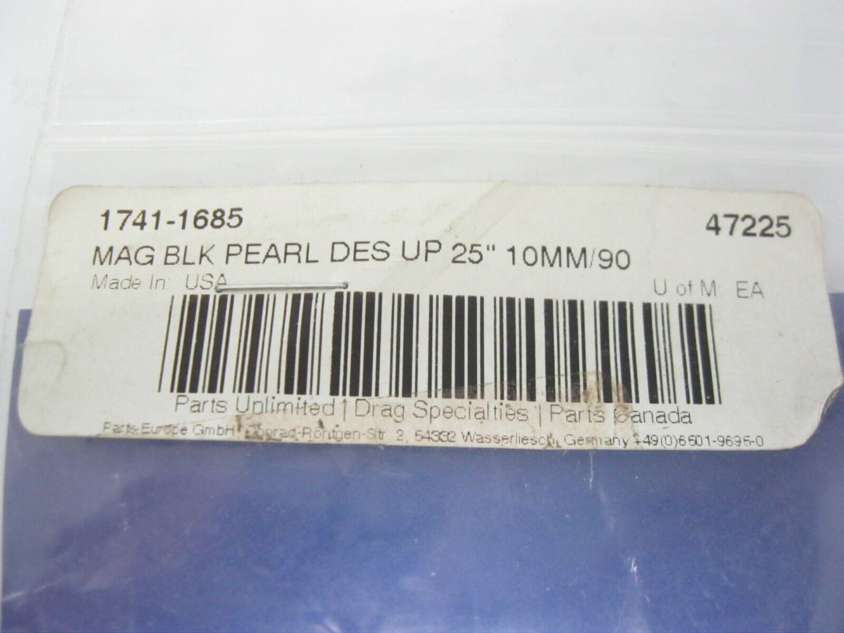 Magnum Black Pearl 25"/90 Deg. Upper Front Brake Line for Harley 47225 1741-1685