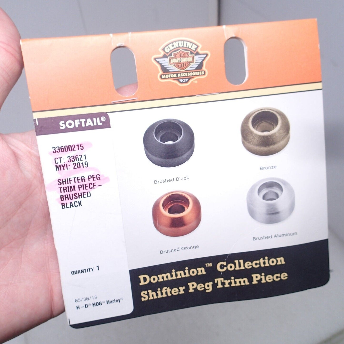 HARLEY NEW SHIFTER PEG TRIM PIECE BLACK 33600215