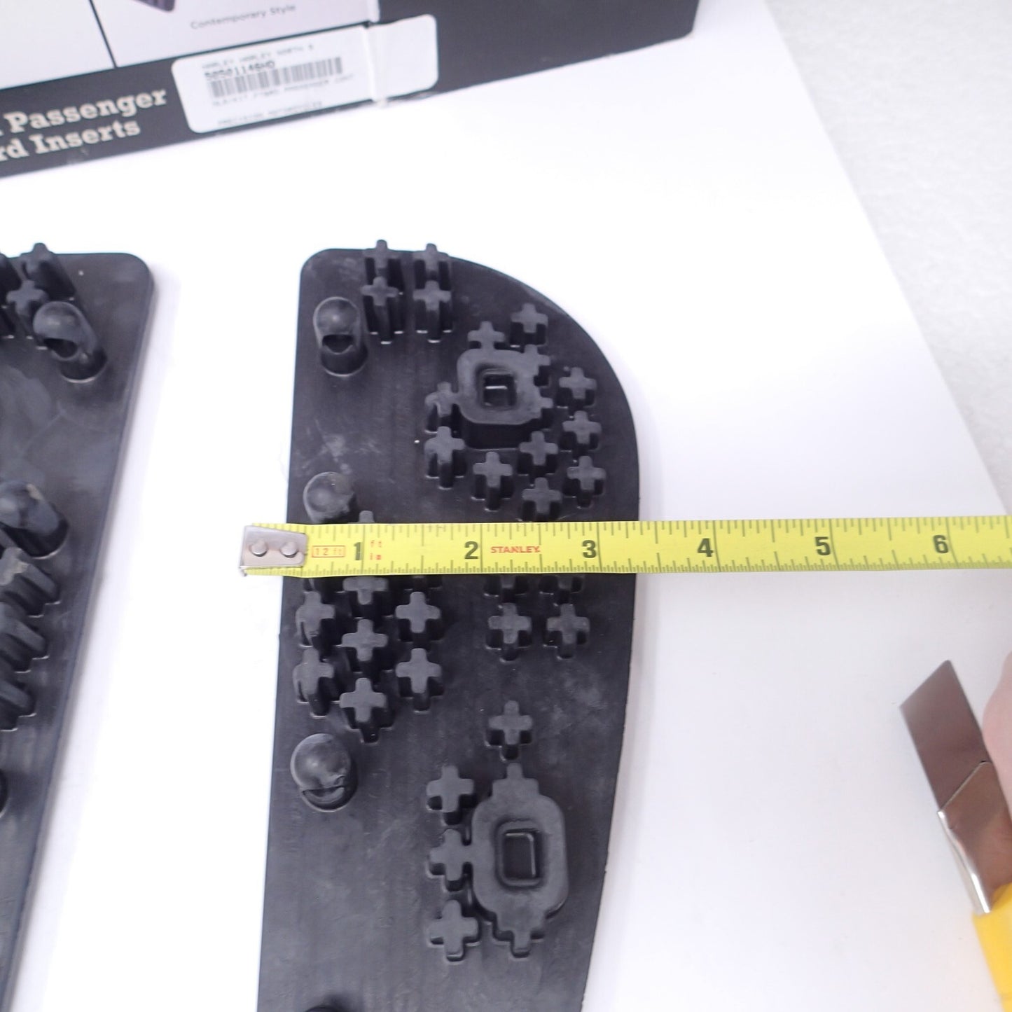 Harley Edge Cut Passenger Footboard Inserts NEW Contemporary Style - 50501146