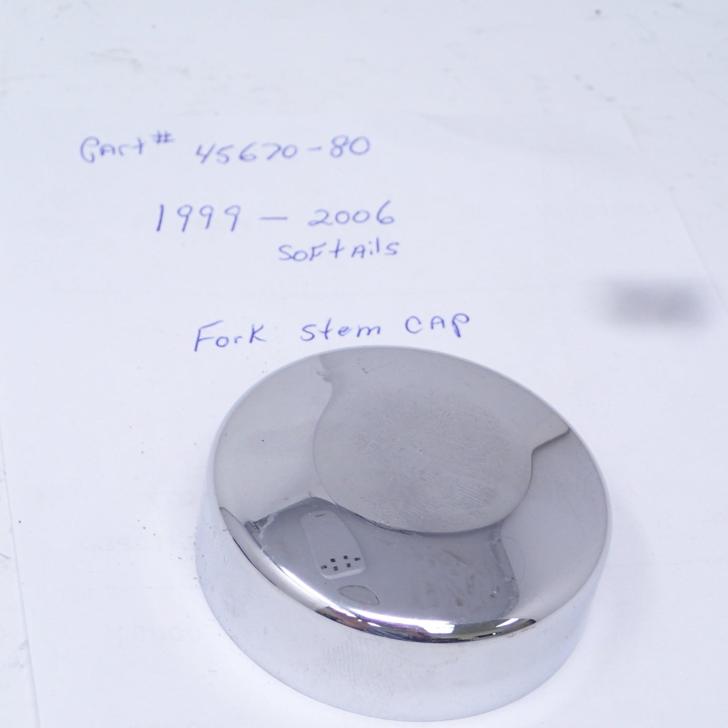 HARLEY DAVIDSON FXWG FXST STEERING STEM TRIPLE TREE CAP CHRM 45670-80 80 UP USED