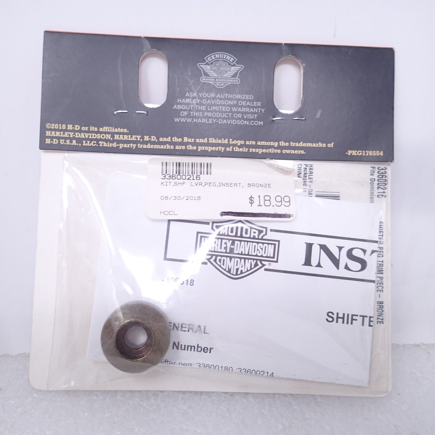 HARLEY NEW SHIFTER PEG TRIM PIECE BRONZE 33600216