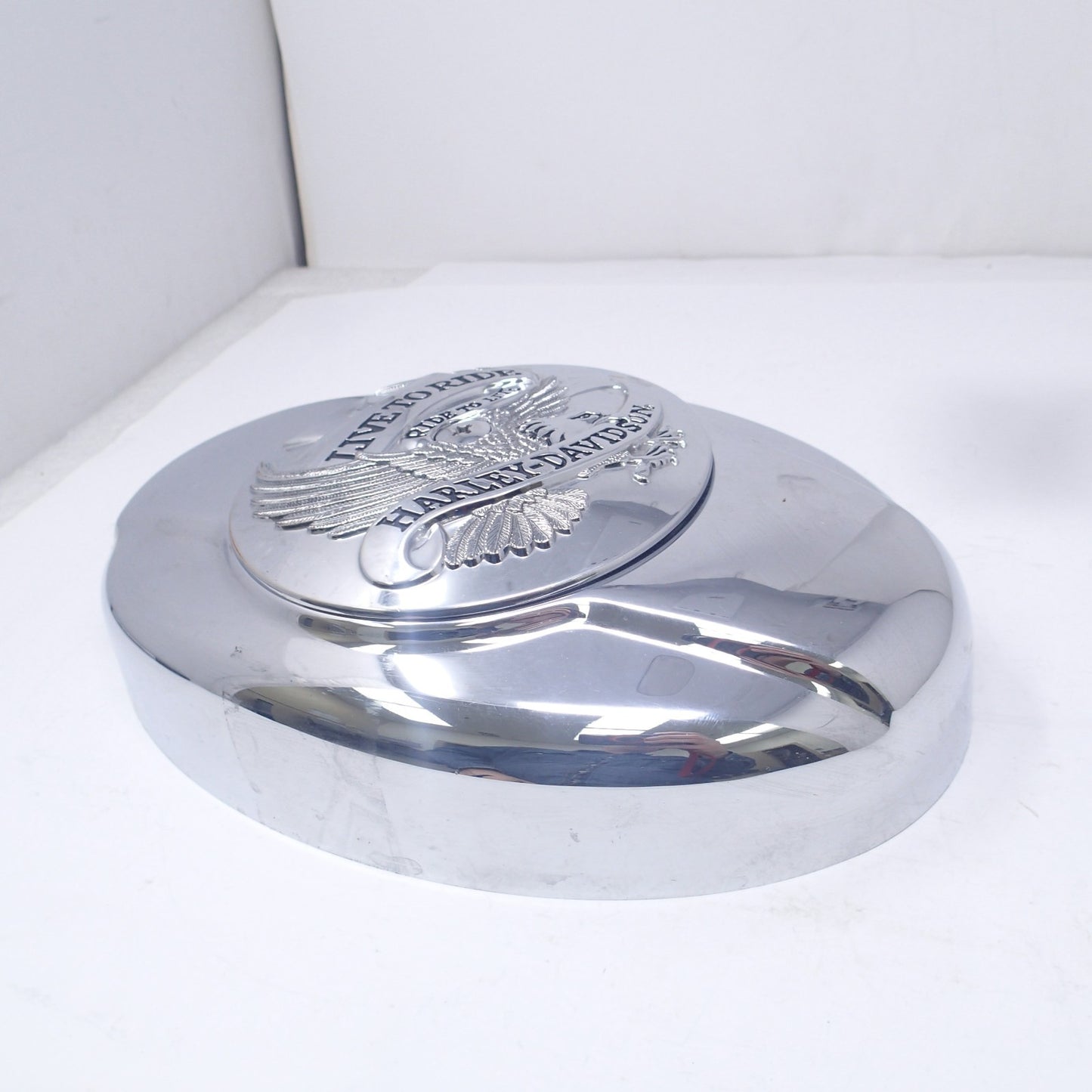 Harley Davidson Oval Air Cleaner Cover & Bracket Assembly 29121-07 LIVE TO RIDE