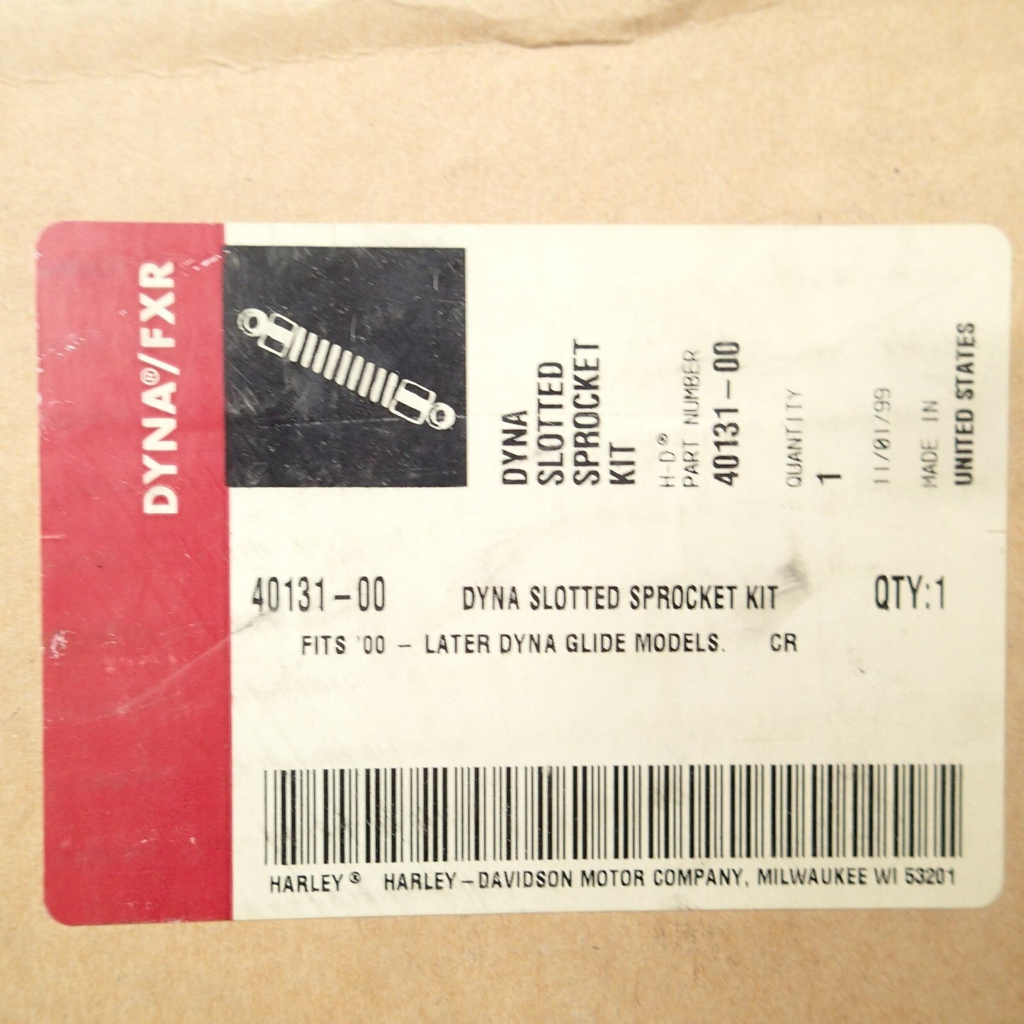 Harley-Davidson Dyna Glide Chrome Slotted Sprocket '00-'05 Pulley 70T 40131-00