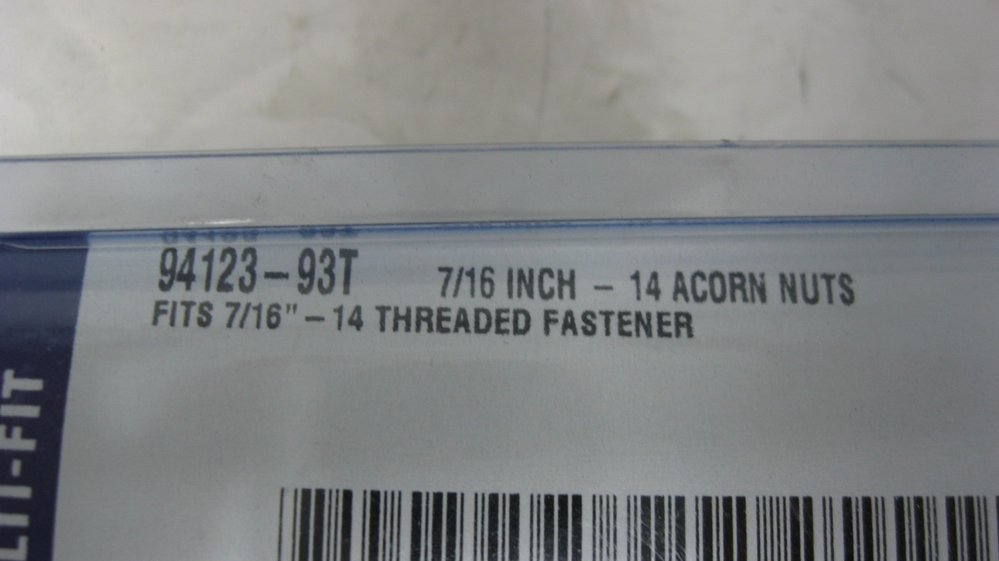 Harley-Davidson Chrome Acorn Nut Kit - 7/16" - 14 thread - New - 94123-93T