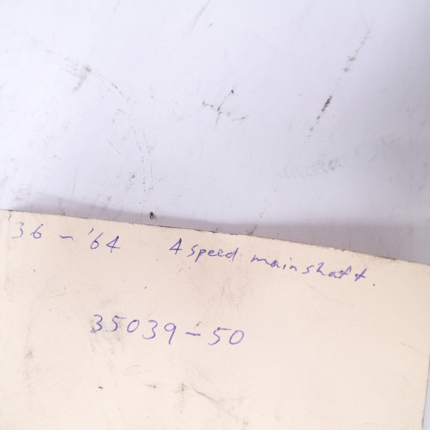 V-Twin 4spd. Mainshaft '36-64 d TRANSMISSION MAINSHAFT 35039-50