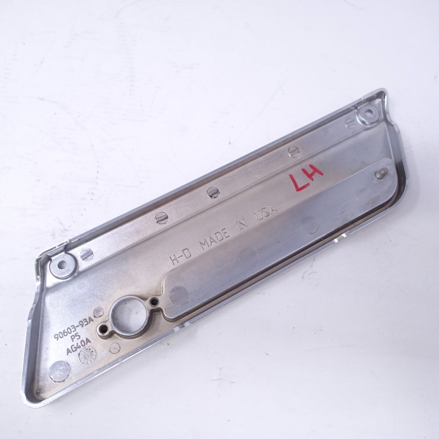 Harley 93-13 Touring Saddlebag Latch Cover LH 90603-93A Chrome (ONE UNIT)