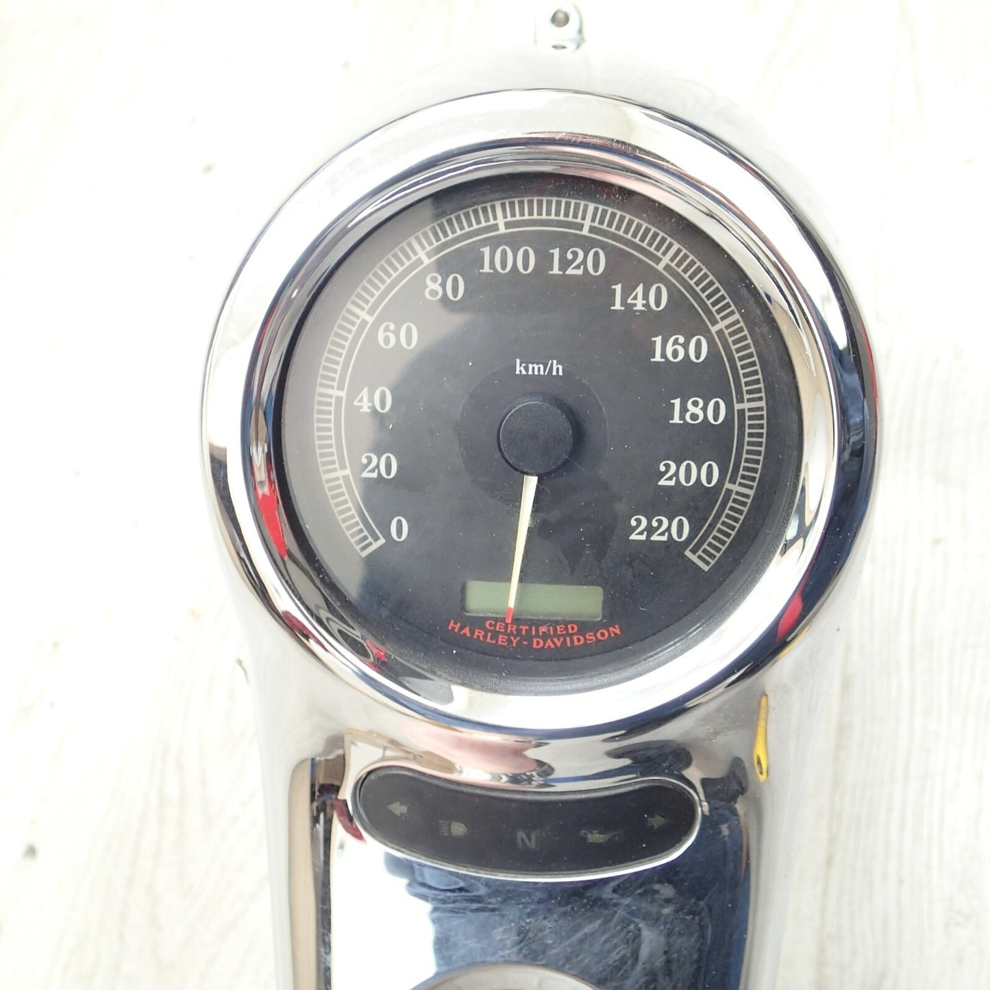 Harley Softail CHROME Tank Console Cover Panel 71439-00 + Speedometer 67411-04