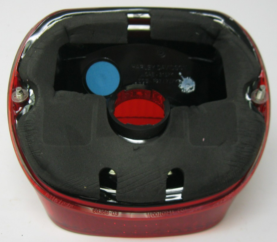 Harley-Davidson OEM Tail Light with Solid Red Lens (No Bulb or Socket) 68368-03