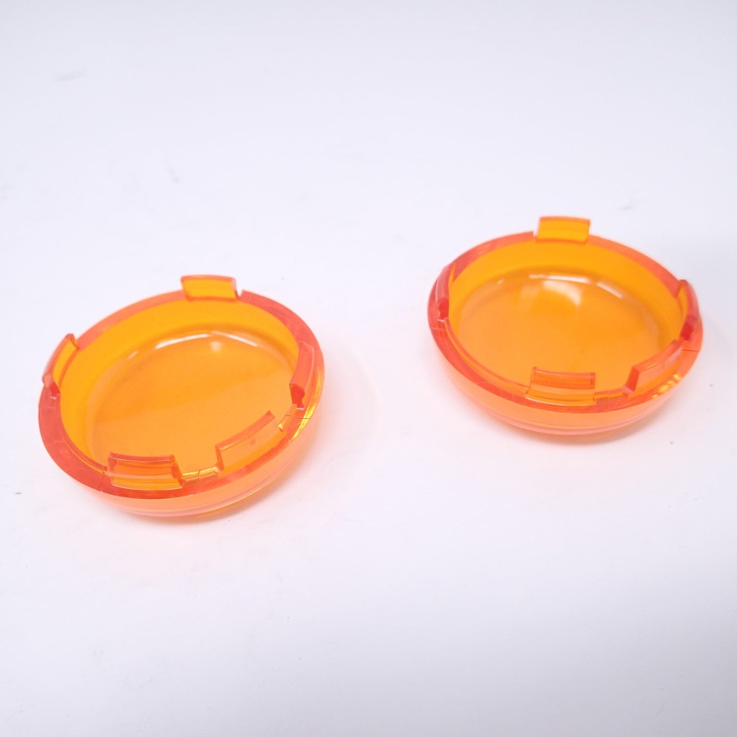 2pcs Turn Signal Light Lens Covers Front Rear for Harley Dyna Street Glide Red