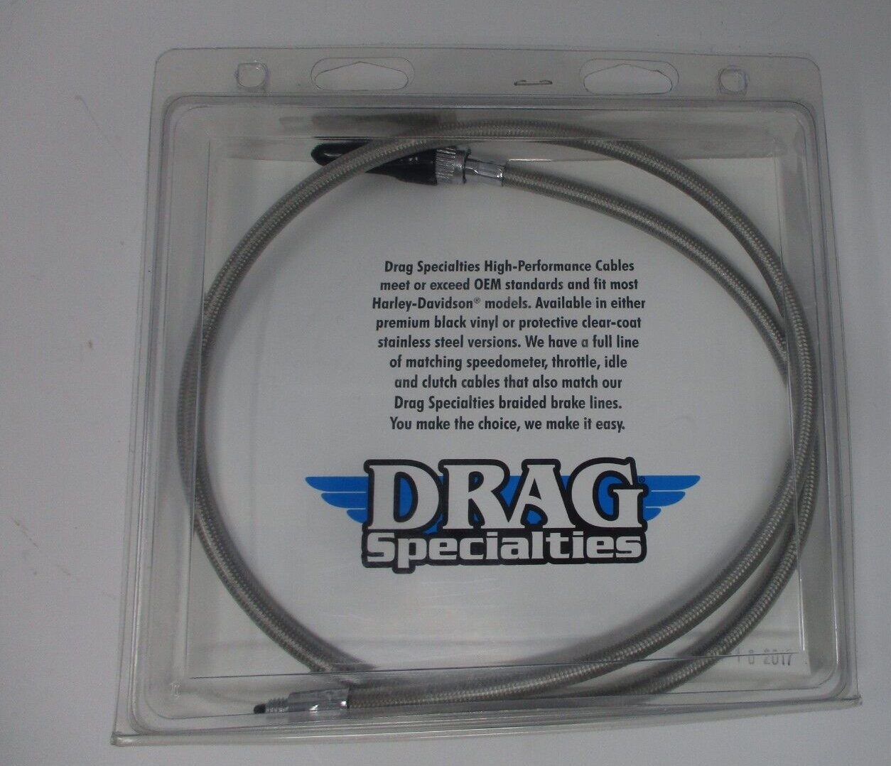 DRAG SPECIALTIES '91-'94FXD '93-'94FXDWG S/STEEL SPEEDO CABLE OEM 5390900B