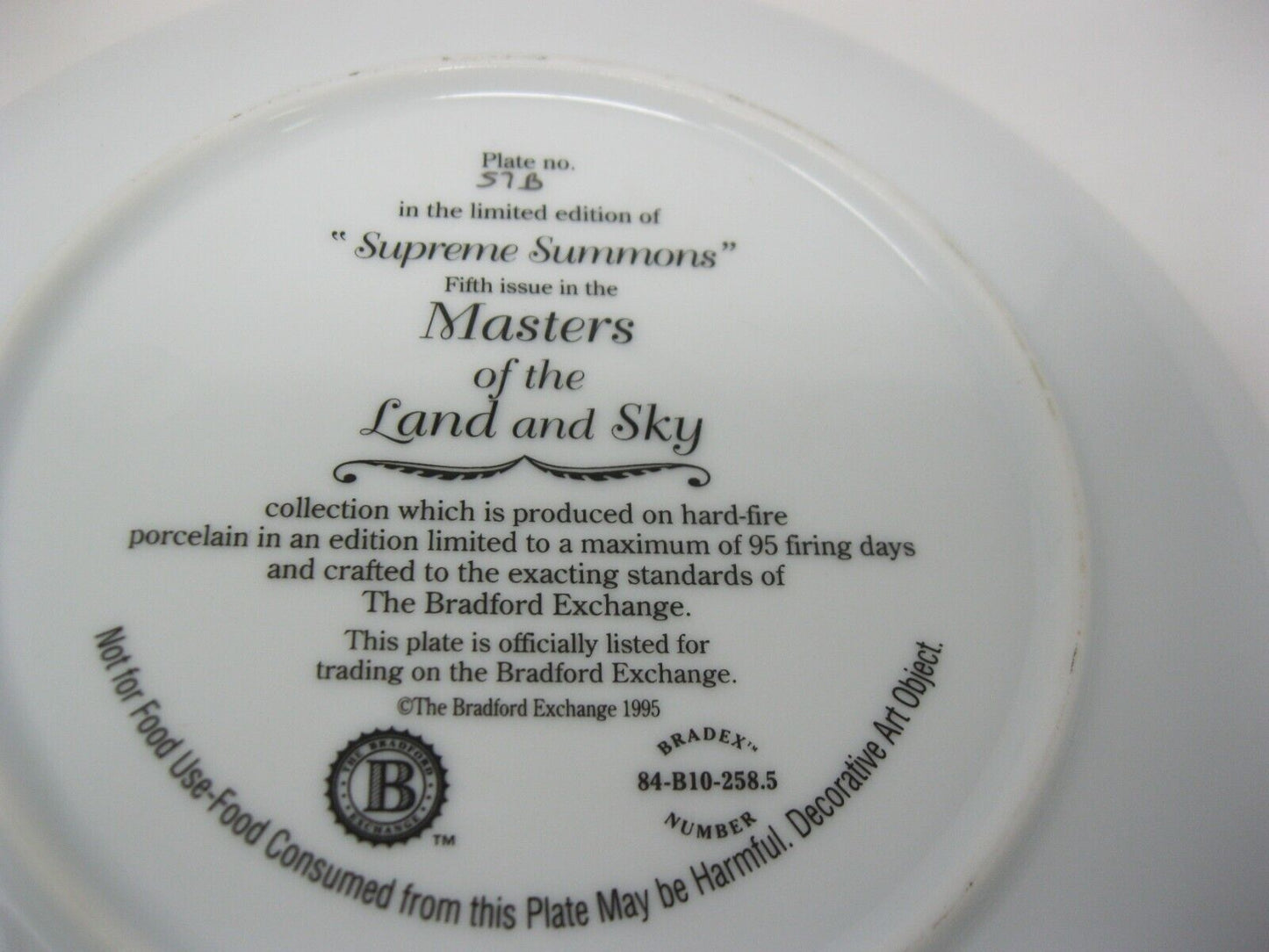 Vivi K. Crandall "Supreme Summons" Collector Plate