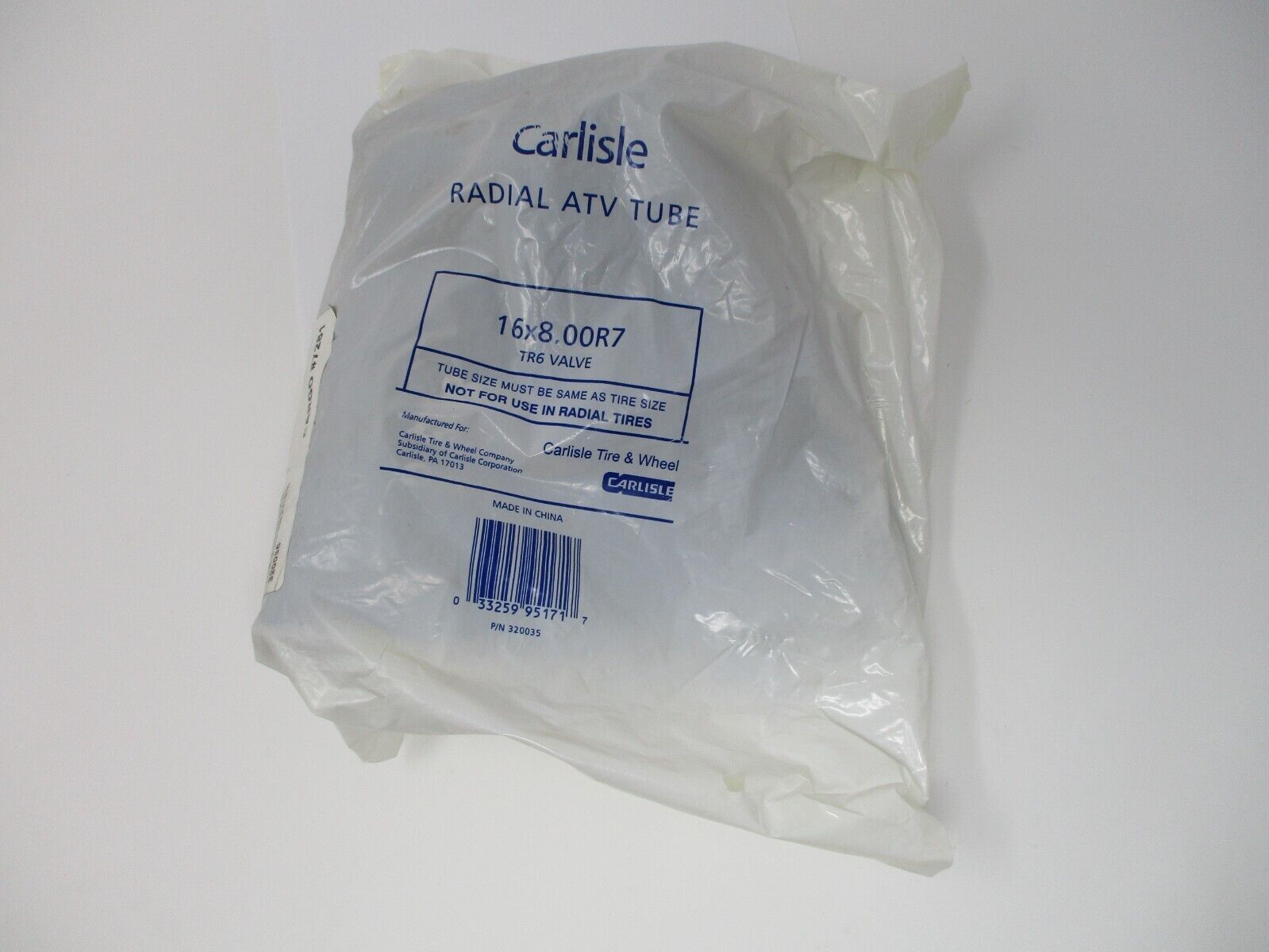 Carlisle 320035 ATV Radial Tube, TR6 16x8.00 R7 GET READY TO H