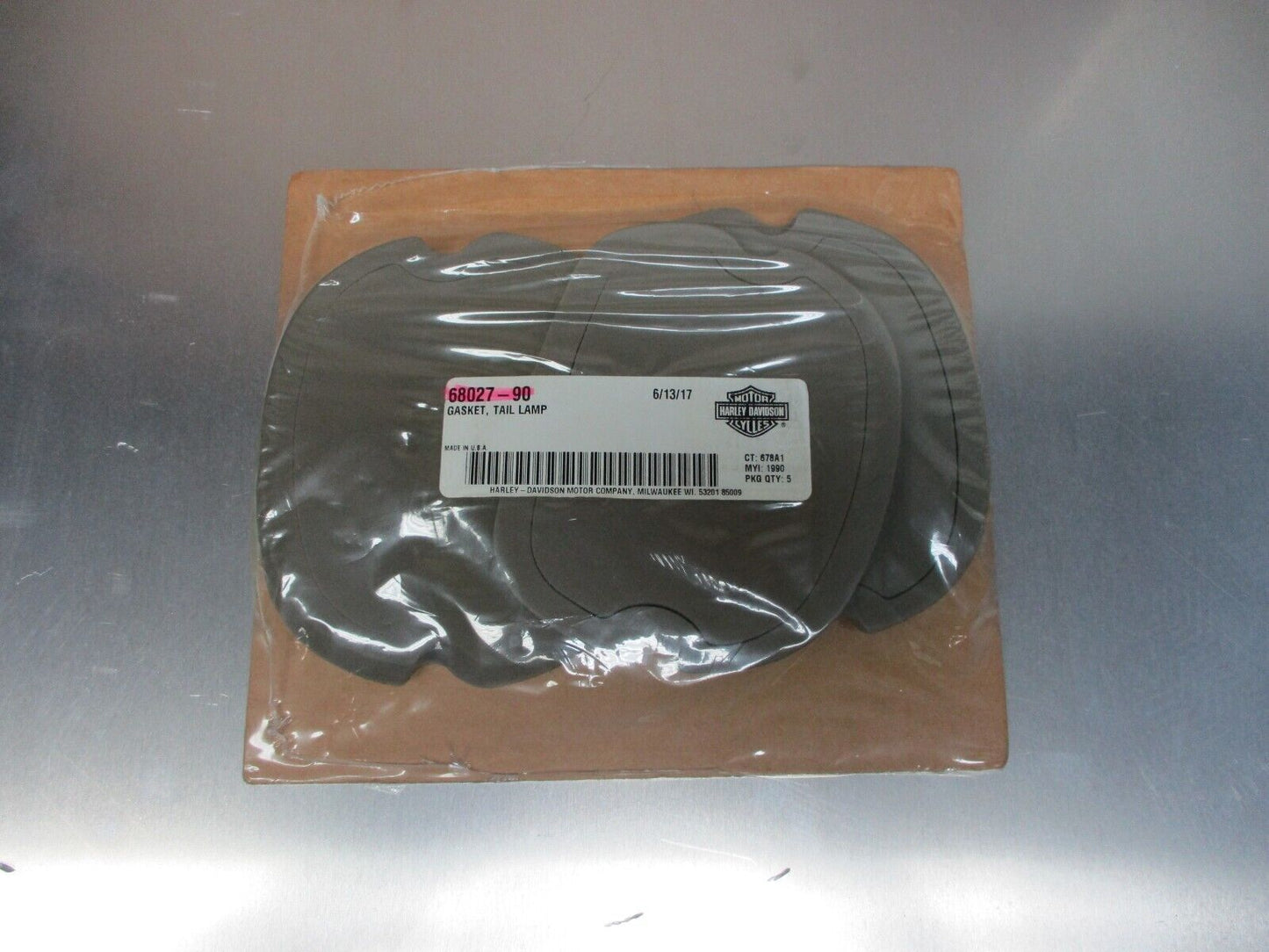 Harley Davidson OEM FLT/FXR/FLS/FLT/XL Tail Lamp Gasket 91-99 (5 lot) 68027-90