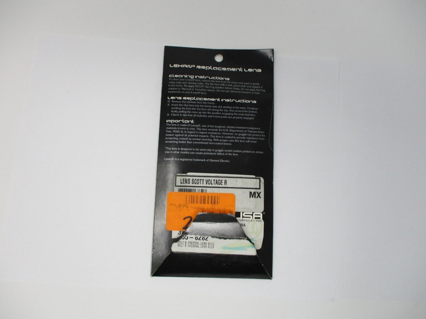 SCOTT USA Voltage R Thermal Amplifier Blue Replacement Lens 355-8282