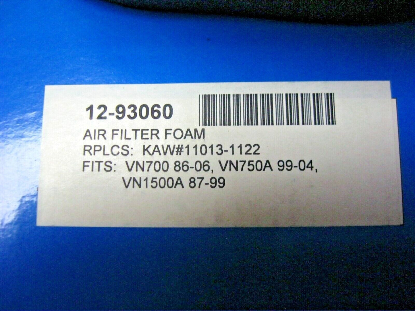 Emgo Air Filter Foam for Kawasaki VN700, VN750A, VN1500A 12-93060