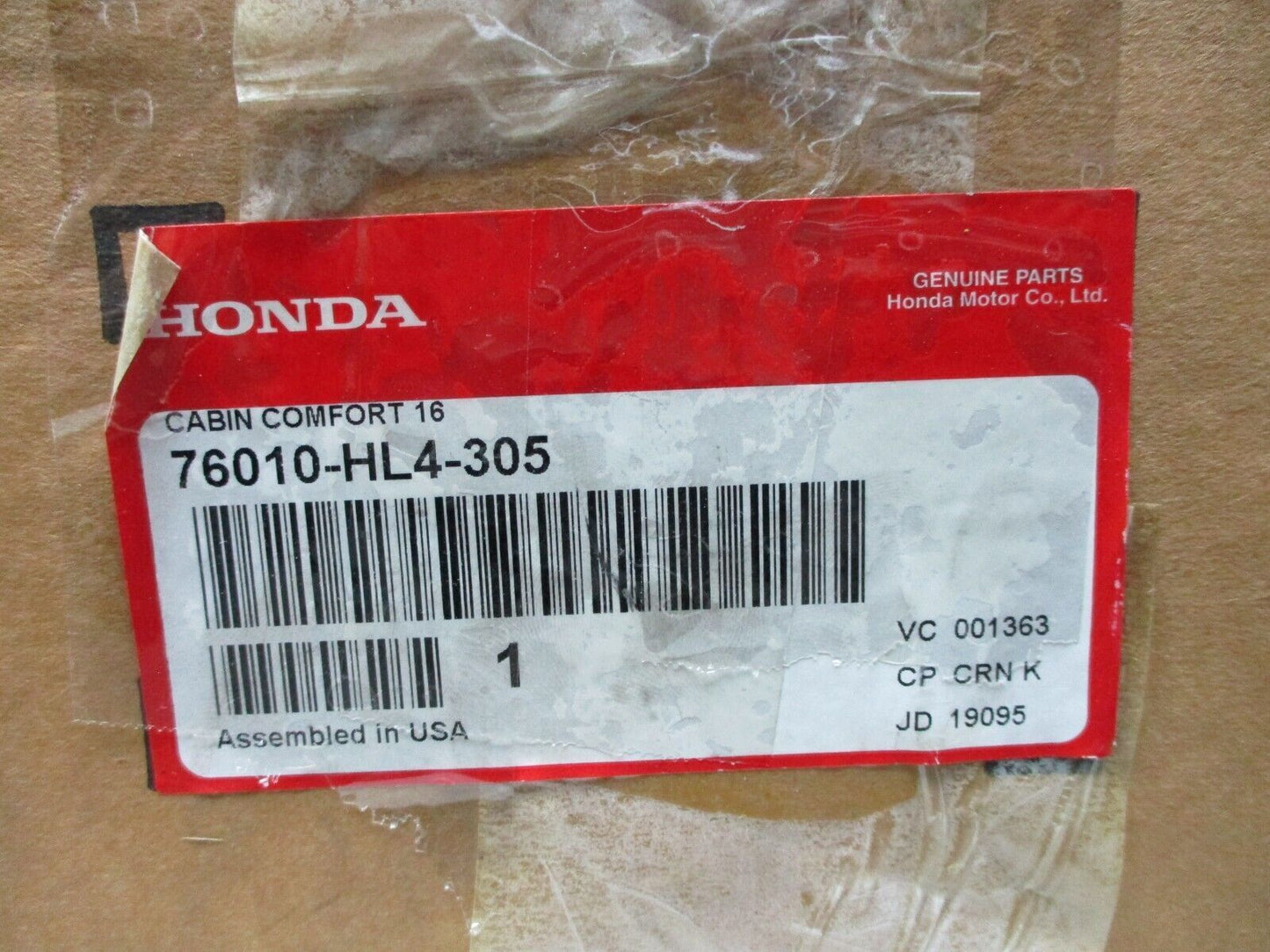 Honda OEM Comfort Cabin 76010-HL4-305