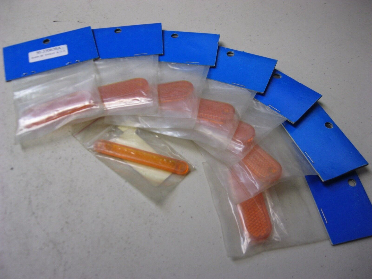 LOTS OF 7 AMBER MINI LIGHT BAR LENSES 50-330636A 9395