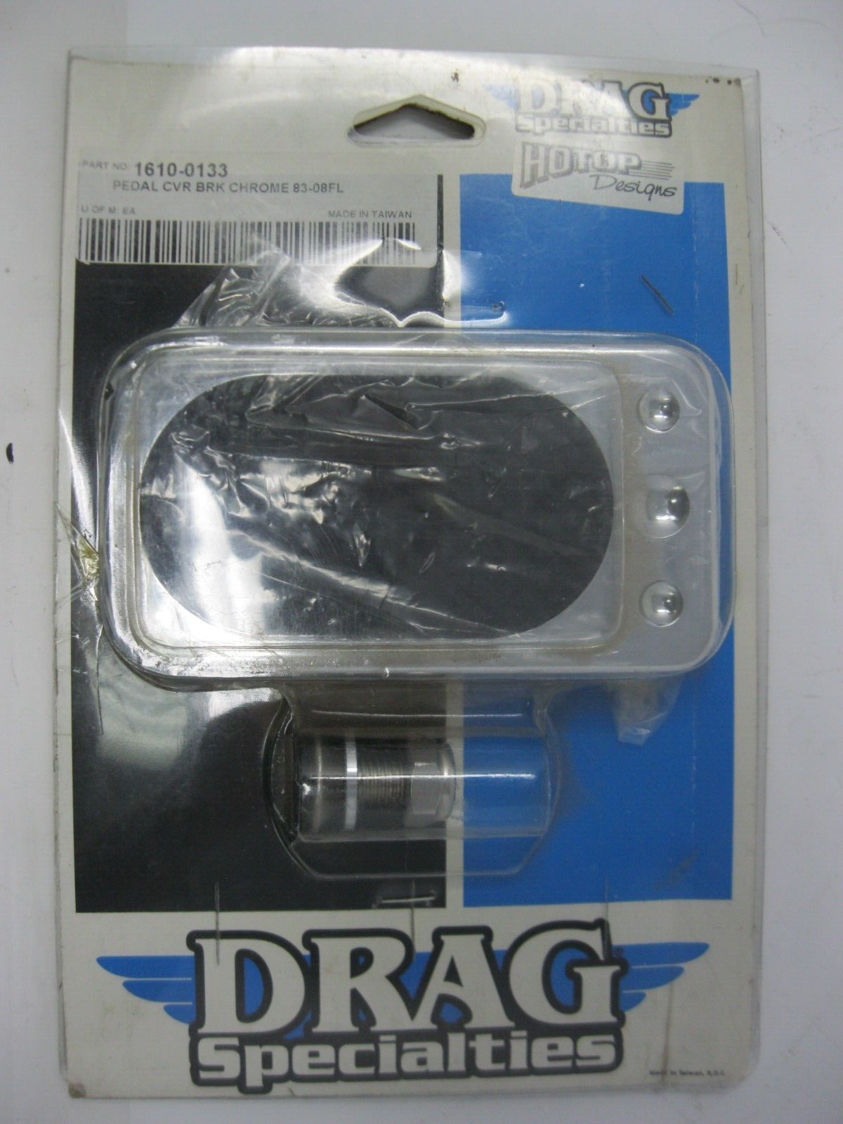 Drag Specialties Chrome Brake Pedal Cover For Harley-Davidson 1610-0133