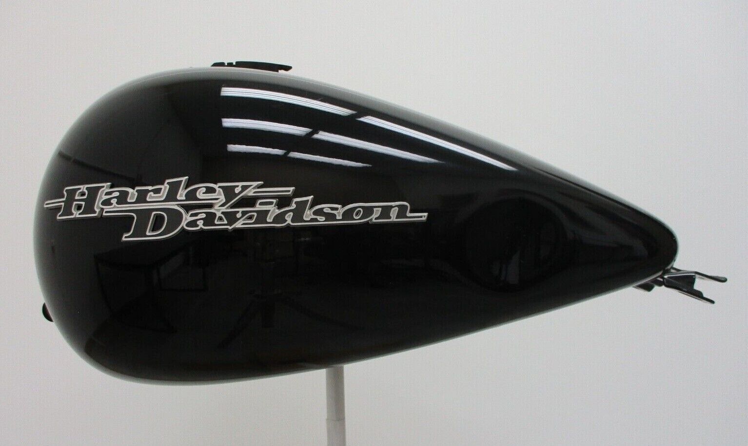 Harley Davidson OEM Fuel Tank Vivid Black with Pinstripe 61356-08 Harley Davidson OEM Fuel Tank Vivid Black with Pinstripe 61356-08