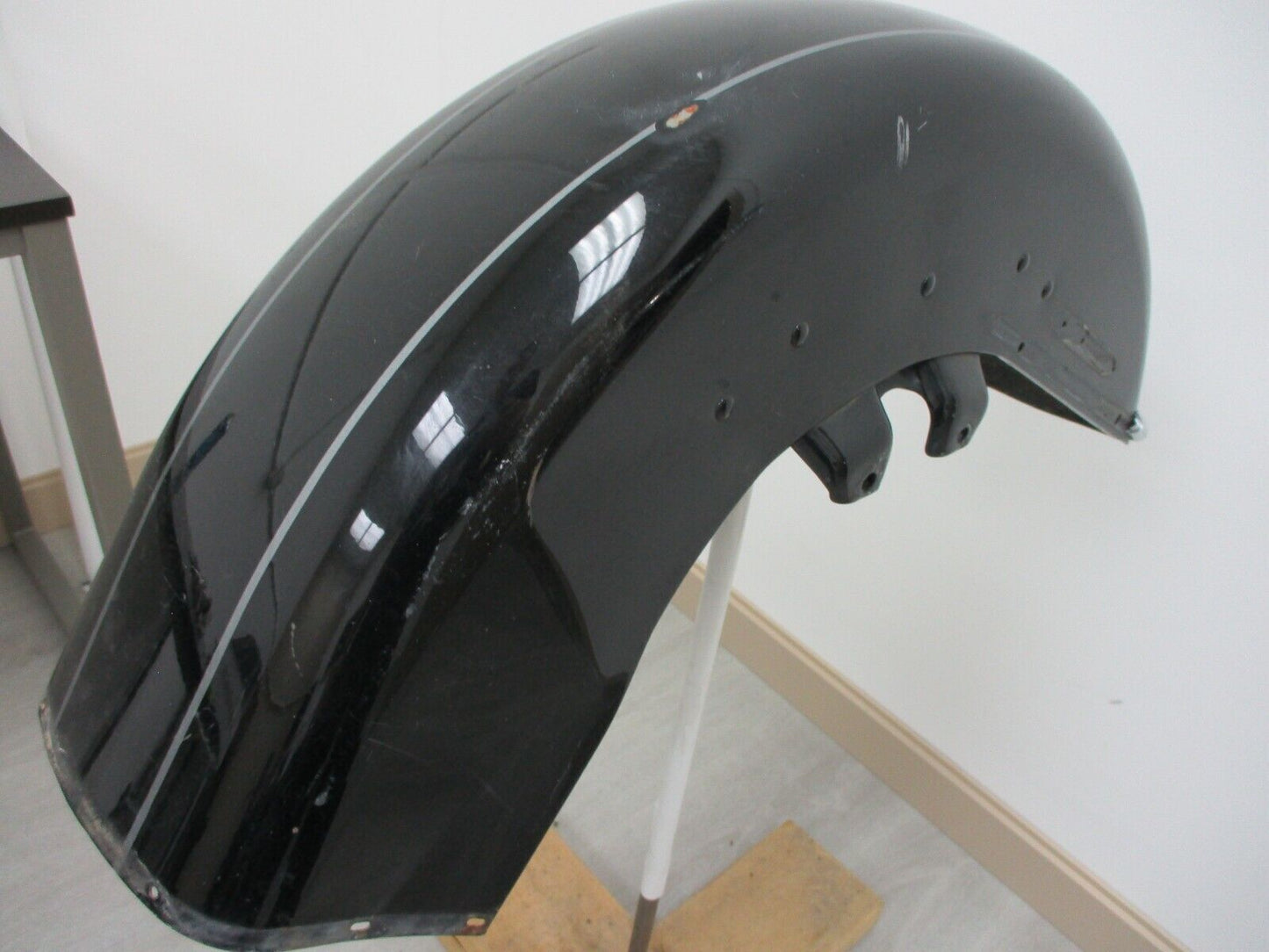 Harley Davidson OEM Touring Front Fender, Pre-2014, Vivid Black w/Pin Stripe