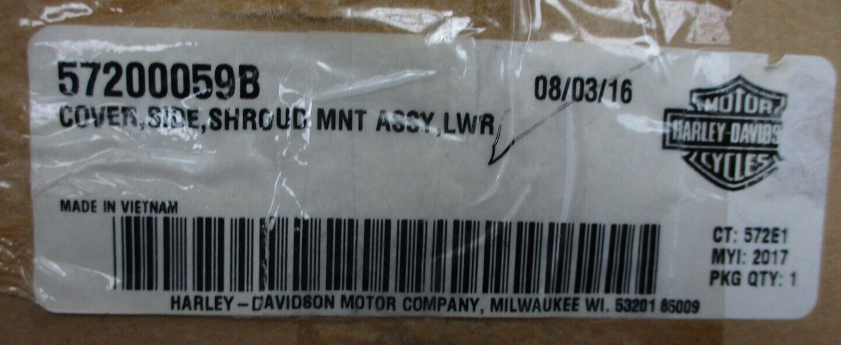 Harley-Davidson Motorcycle Body & Frame Fits Street 750  57200059B