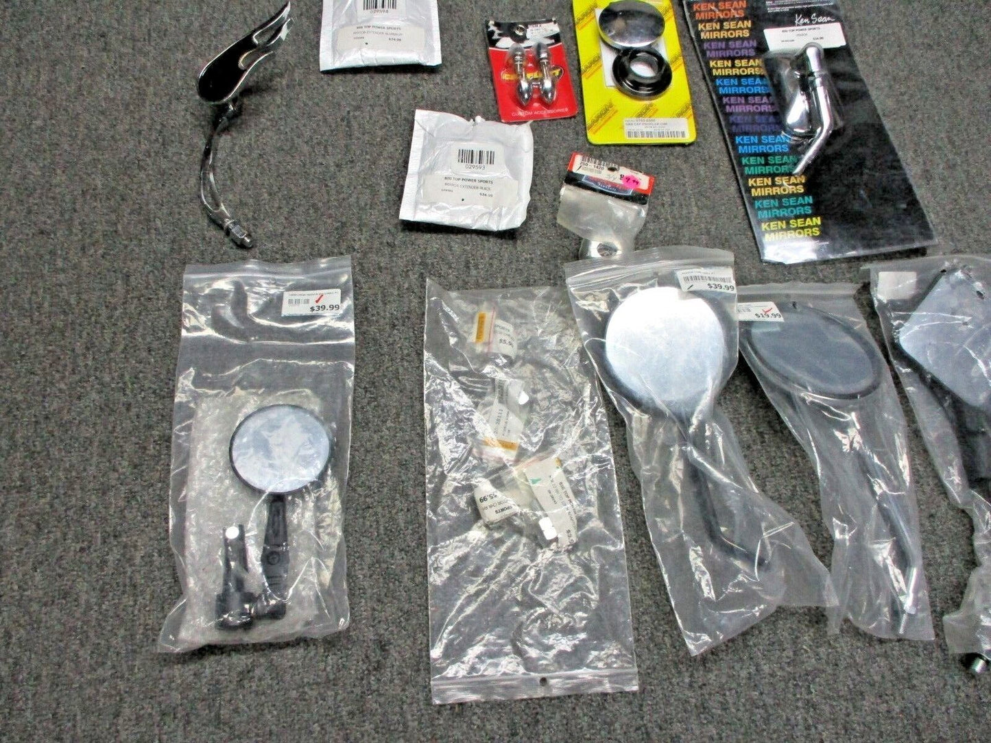 Miscellaneous Collection of Powersports/Motorcycle Chrome Mirrors and Extenders