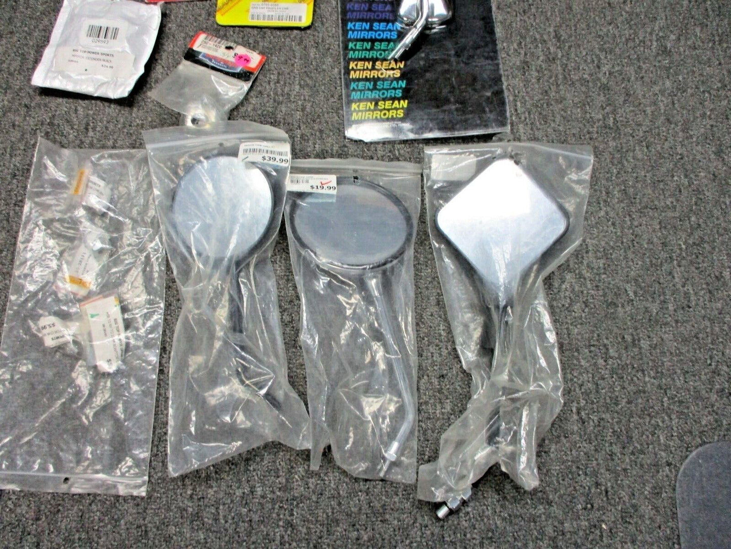 Miscellaneous Collection of Powersports/Motorcycle Chrome Mirrors and Extenders