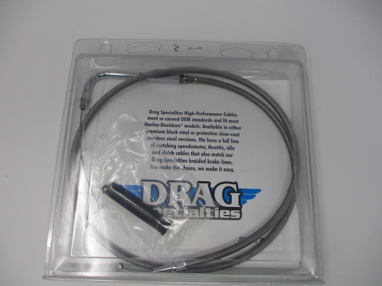 Drag Specialties 96-17 36-3/4" S/S THROTTLE CABLE 0650-0297