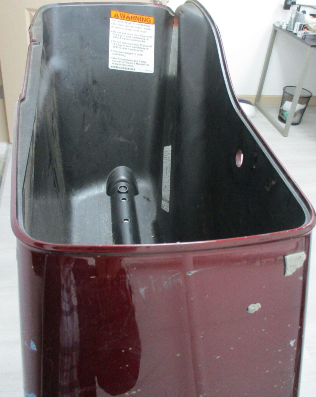 Harley Davidson OEM Left Saddlebag Black\Burgundy 2014-Later