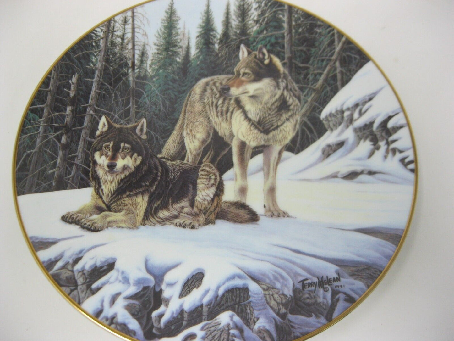 Terry McLean Collector Plate "Proud and Free" Signed, Limited Edition