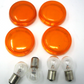 Unbranded 4-Pack of Amber Signal Light Lens's. Replaces Harley OEM 68973-00