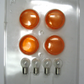 Unbranded 4-Pack of Amber Signal Light Lens's. Replaces Harley OEM 68755-07