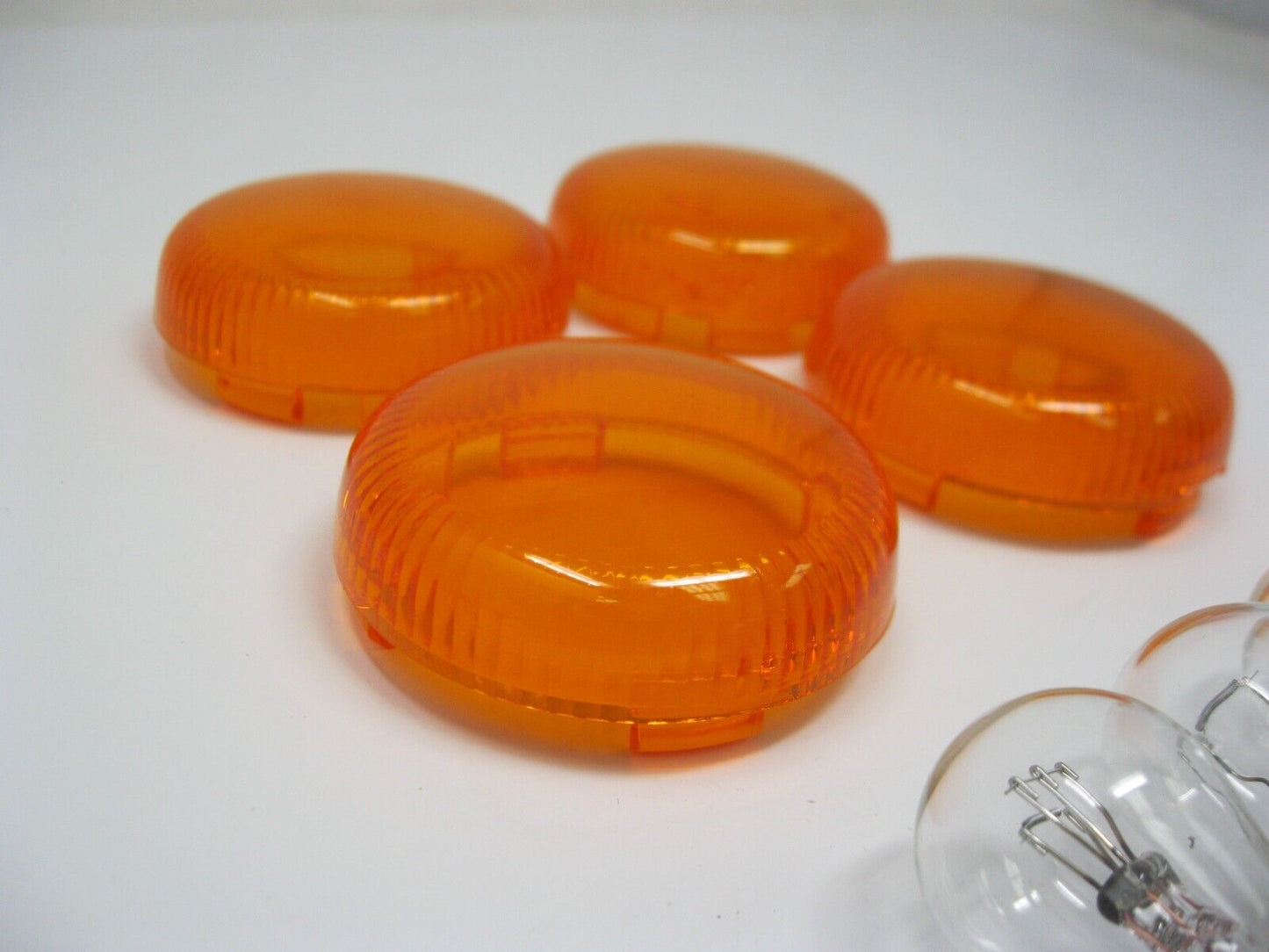 Unbranded 4-Pack of Amber Signal Light Lens's. Replaces Harley OEM 68755-07