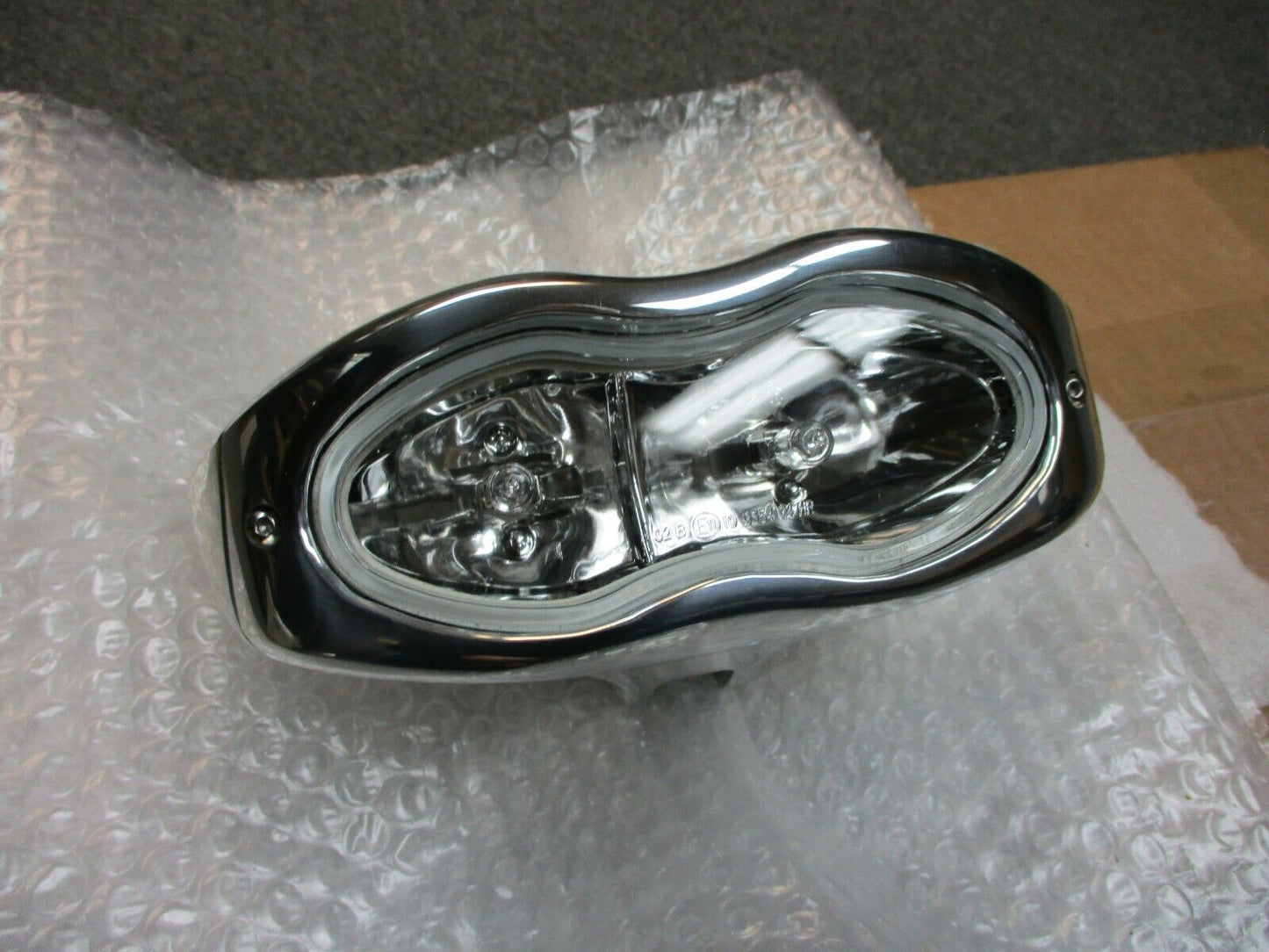 Eurocomponents Headlight 3D Polished Solid Billet for Harley Davidson V-Rods