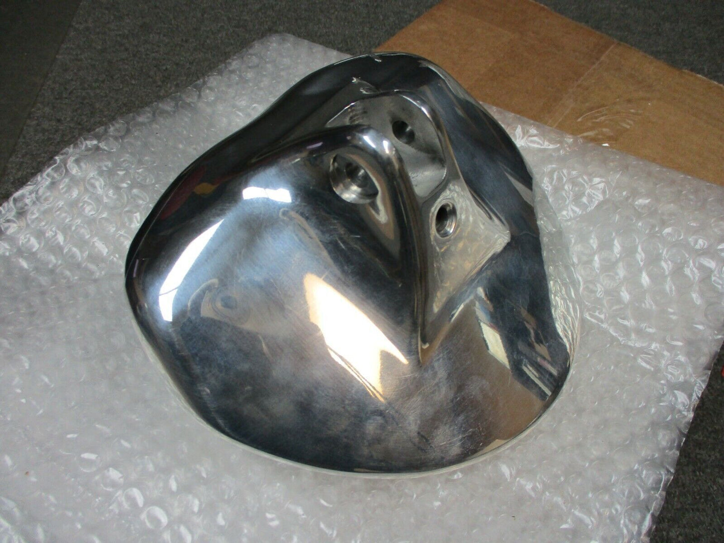 Eurocomponents Headlight 3D Polished Solid Billet for Harley Davidson V-Rods