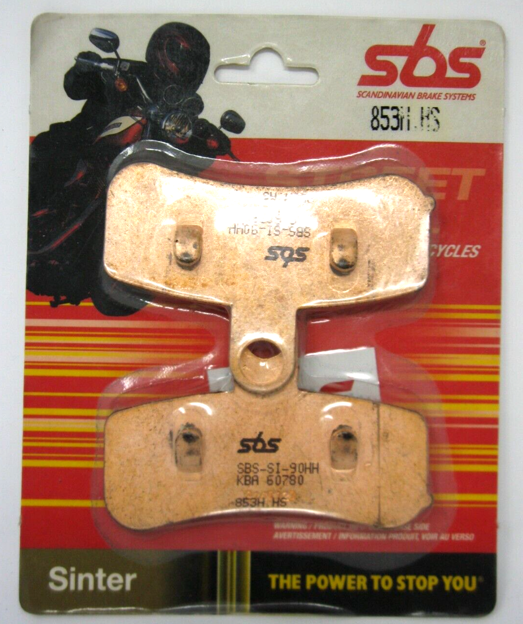 SBS 853H.HS DISC BRAKE PADS Front Softail Dyna Models 2008 Springer RPLS 58028
