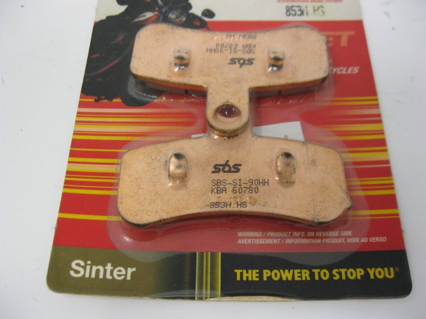 SBS 853H.HS DISC BRAKE PADS Front Softail Dyna Models 2008 Springer RPLS 58028