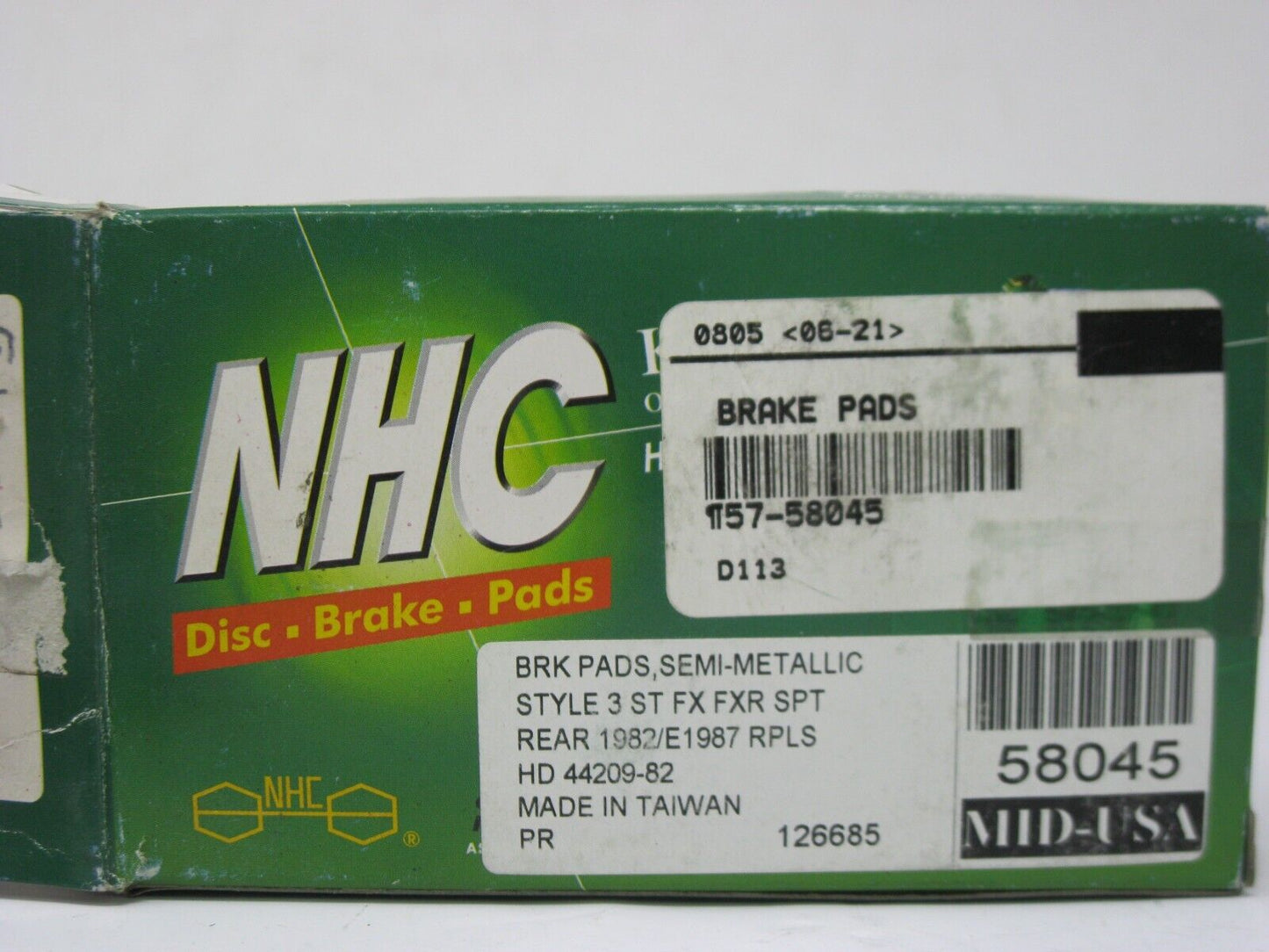 NHC Motorcycle Disc Brake Pads for BIG TWIN & SPORTSTER 58045