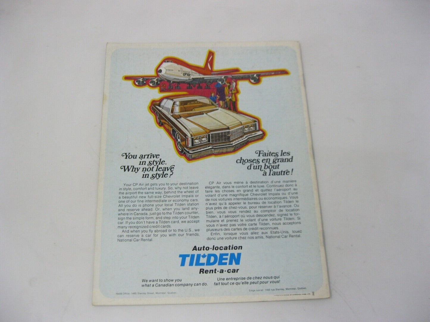 CP World Route Map Book 1974 Collectors Item