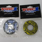 TORC1 Racing Donut Grip Set TWO PACK Blue/White and Yellow/Black