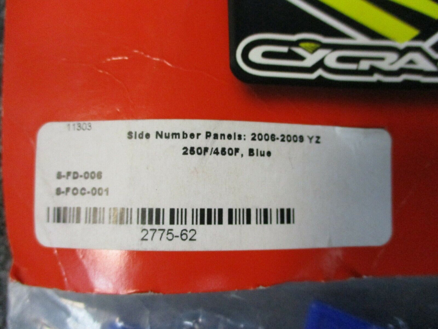 Yamaha YZ 250/450 Side Number Panels Blue By Cycra 2775-62 2006-09