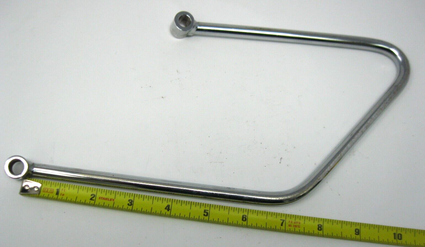 Unbranded Chrome Left Side Throw Over Saddlebag Guard (6-3/8" Between Holes)