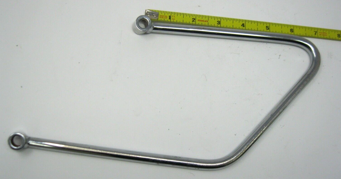 Unbranded Chrome Left Side Throw Over Saddlebag Guard (6-3/8" Between Holes)