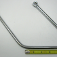 Unbranded Chrome Left Side Throw Over Saddlebag Guard (6-3/8" Between Holes)